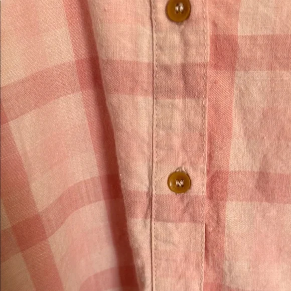 Acacia Swimwear Pink Plaid Shirt - Picture 4 of 4